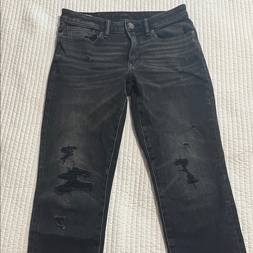 American Eagle Black Distressed Mens Jeans